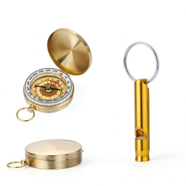 Flintronic Gold Pocket Compass Waterproof Shockproof-1