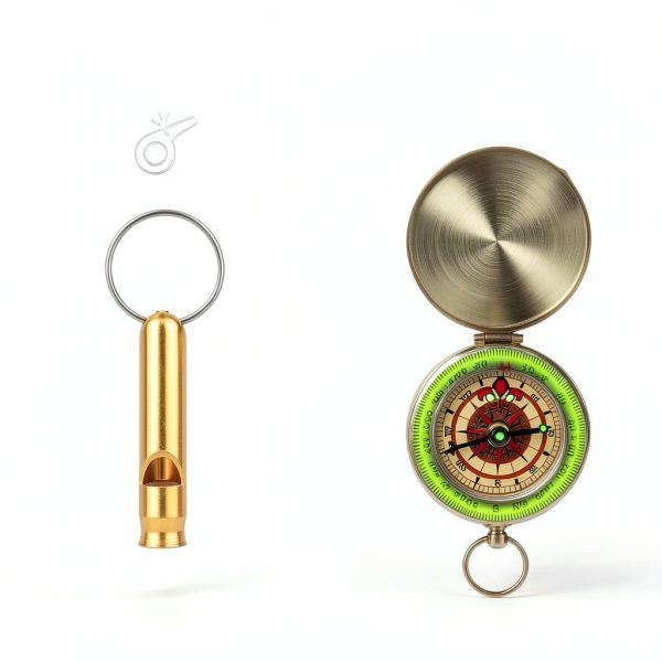 Flintronic Gold Pocket Compass Waterproof Shockproof-3