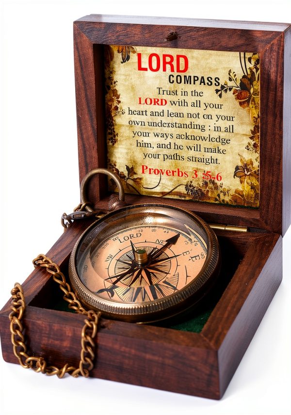 Solid Brass Lord Compass Antique Finish-0