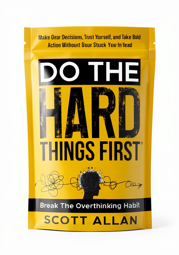 Installing Do the Hard Things First Book 7 eBook by Scott Allan Publishing on a wooden desk