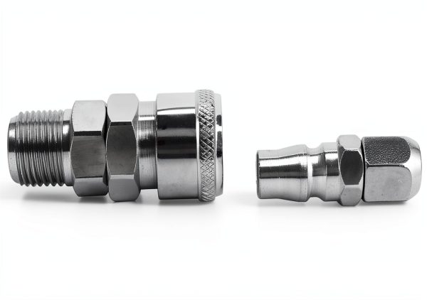 Walfront 8Pcs Quick Fitting C Type 1/4" Zinc Alloy Socket Plug Kit-6