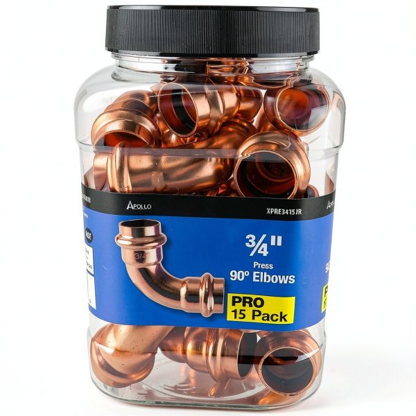 Mosack Group 3/4 in Copper 90 Degree Press x Press Elbow Jar 15 Pack-1