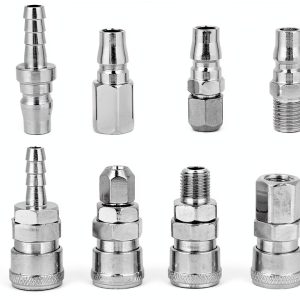 Walfront 8Pcs Quick Fitting C Type 1/4" Zinc Alloy Socket Plug Kit-0