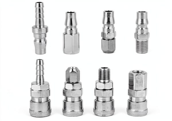 Walfront 8Pcs Quick Fitting C Type 1/4" Zinc Alloy Socket Plug Kit-0