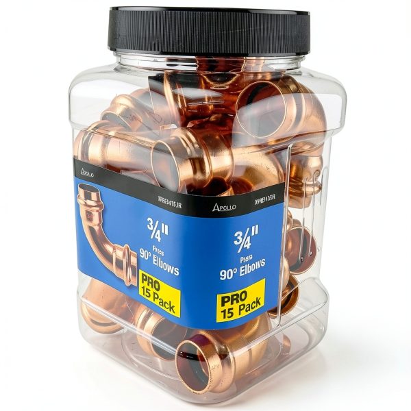 Mosack Group 3/4 in Copper 90 Degree Press x Press Elbow Jar 15 Pack-2