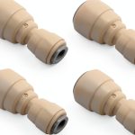 HJGarden 1/4" to 3/8" Butt Quick Coupler 4pcs Reducing Union-0