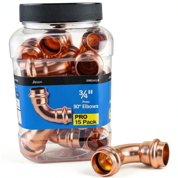 Mosack Group 3/4 in Copper 90 Degree Press x Press Elbow Jar 15 Pack-0