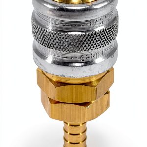 Foster 3 Series Coupler 1/4" Body x 1/4" Hose Barb Brass Alloy Steel-0